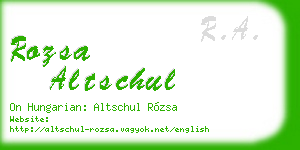 rozsa altschul business card